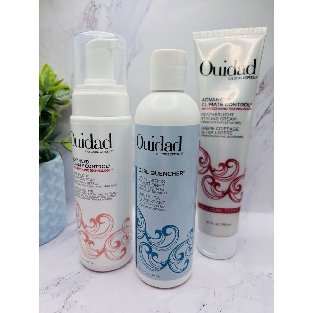 Ouidad Hair Care 3 Pc Lot Conditioner Styling Cream Volumizing Foam Curly Hair
